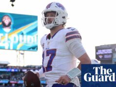 Josh Allen, ensangrentado pero imperturbable, lleva a los Payments a una emocionante victoria en los playoffs sobre los Jaguars
