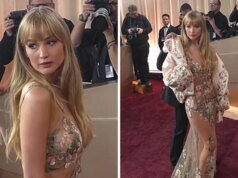 Jennifer Lawrence aturde con un vestido desnudo en la 83ª edición de los Globos de Oro
