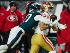 George Kittle de los 49ers rompe el tendón de Aquiles contra los Eagles