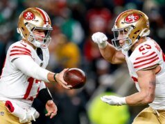 Los 49ers eliminan de los playoffs a los Eagles, campeones defensores del Tremendous Bowl