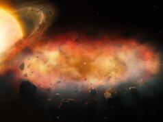 Los astrónomos detectan una misteriosa nube metálica que orbita algo aún más misterioso