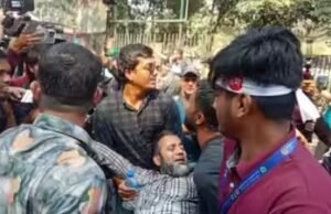 Disaster de Bangladesh: granadas sonoras y ataques Fuel lacrimógeno utilizado contra manifestantes cerca de la residencia de Yunus