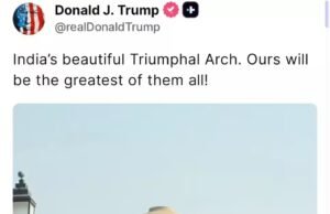 ¡El nuestro será el más grande de todos! Trump comparte foto de la “hermosa” Puerta de la India