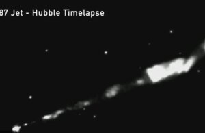 Los investigadores identifican la fuente de la corriente en chorro de 3.000 años luz de longitud del agujero negro utilizando una pink de telescopios mejorada